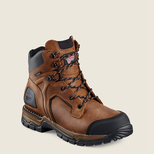 Red Wing Mens Flexforce® - 6-inch Waterproof Toe - Safety Boots Brown/Black - 3416MJXOC